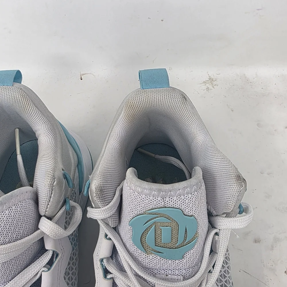 Adidas D Rose Son of Chi Cloud Basketball Shoes Mens 8 White Pulse Aqua